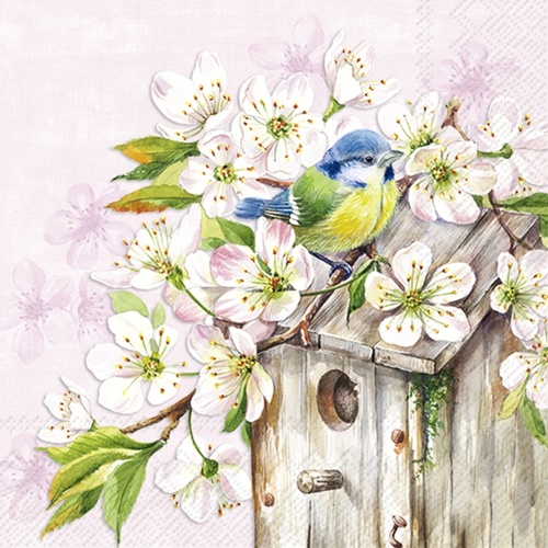 Cherry Blossom Birdhouse - rose