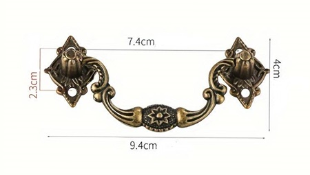 Maner metalic 9,4cm - bronz antic