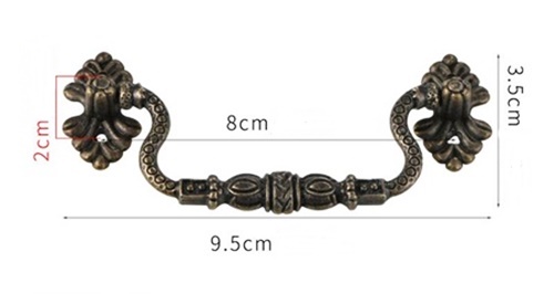 Maner metalic 9,5cm - bronz antic