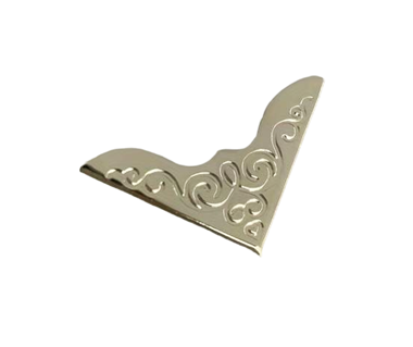 Ornament metalic colt pt. coperta - argintiu 30x30mm