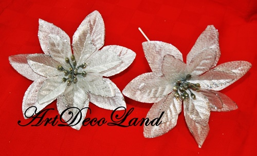 Floare decorativa - Argintie