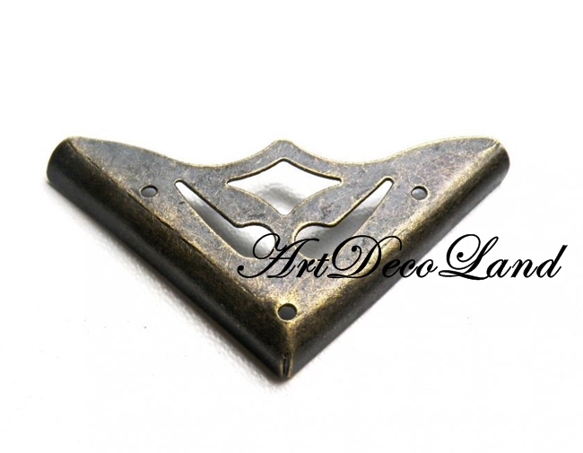 Ornament metalic ptr. imbracarea coltului - bronz antic 35x35mm