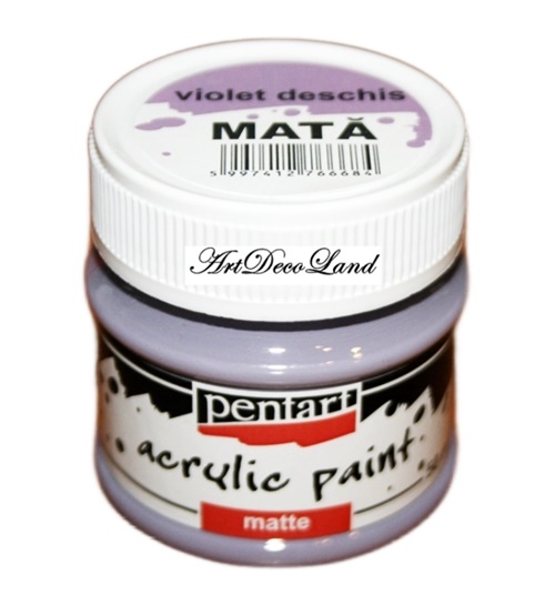 Culori acrilice mate Pentart - Violet deschis