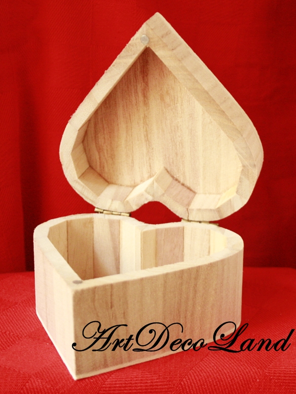 Cutie din lemn - INIMA 