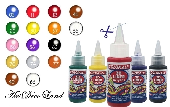 COLOR-ALL 3D Acrylic Liner 50ml - DARK RED
