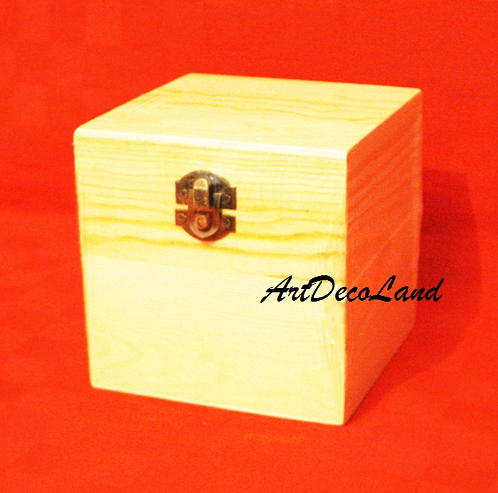 Cutie lemn patrata - CUB 12cm