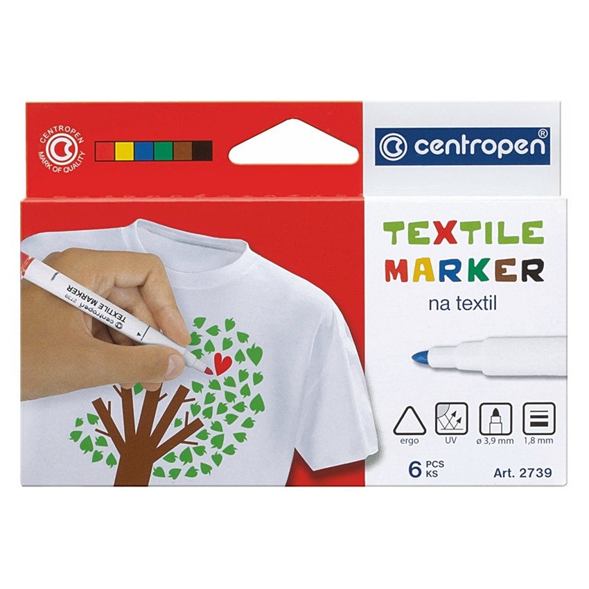 Set 6 Marker Textil CENTROPEN 