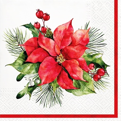 Composition with Poinsettia