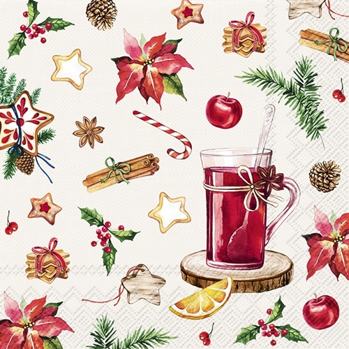 Mulled Wine and Candy 33cm - linen
