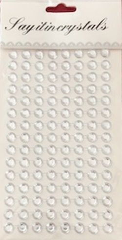 Strasuri adezive, incolore - 8mm