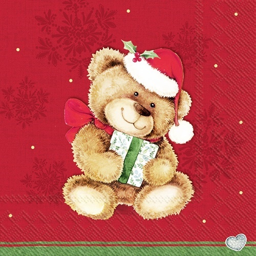 Christmas Teddy red