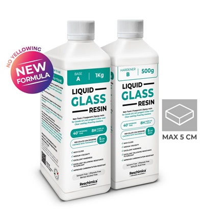 LIQUID GLASS 2.0 - Rasina epoxidica cu efect de sticla 1,5 Kg