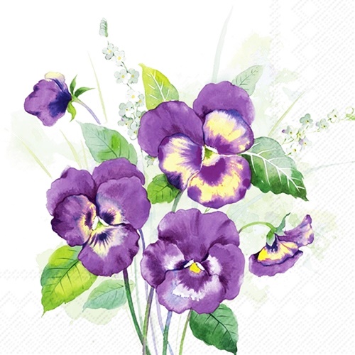 Pansies Bouquet purple