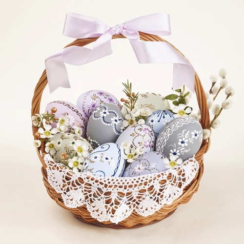 Easter Basket with Lace