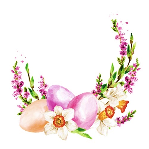 Watercolour Easter Wreath