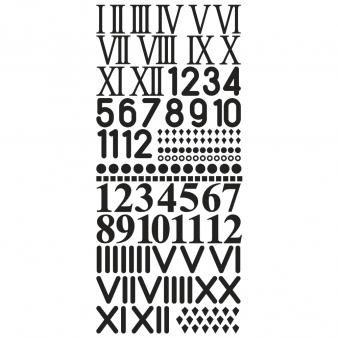 Sticker pentru ceas - Cifre arabe si romane