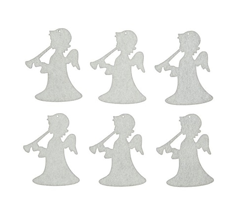 Set figurine fetru - ingerasi cu trompeta