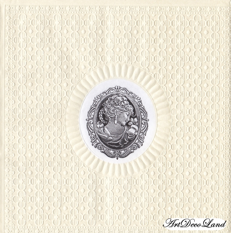 Medalion Cameo Ivory - embossed