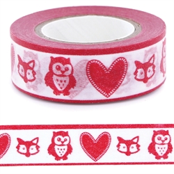 Washi Tape 10m - Owls and Fox