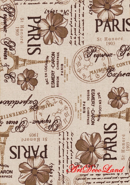 Sticker textil - Paris brown