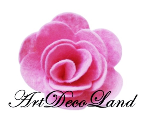 Trandafir din fetru - Roz