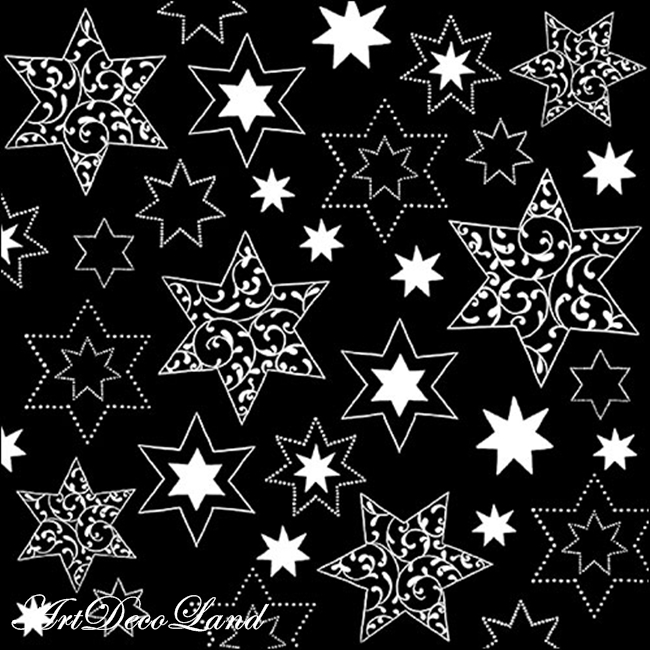 Ornaments in Stars Black