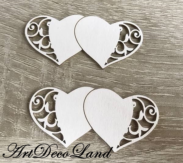 Ornament DR - Set 2 Inimi duble