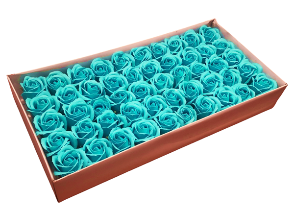 Set 50 Trandafiri din Sapun - Turquoise