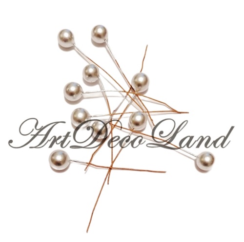 Set 10 Bilute decorative 0.9cm - Argintii