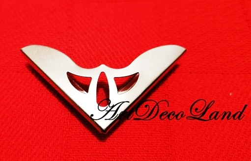 Ornament metalic colt pt. coperta - argintiu 30x30mm